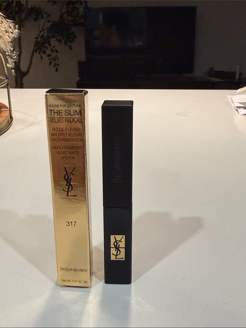 Yves Saint Laurent Black & Gold Slim Velvet Lipstick (317)